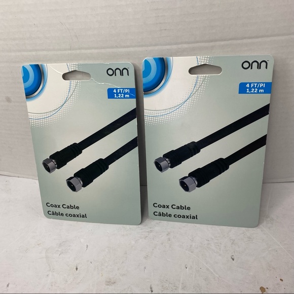 ONN Coax Cable 4 FT x 2 Packages - Picture 2 of 4